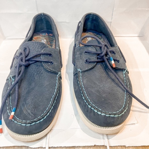 Sperry Other - Sperry A/O 2 Playa Navy Aztec Slip On Boat Shoes Size 10.5